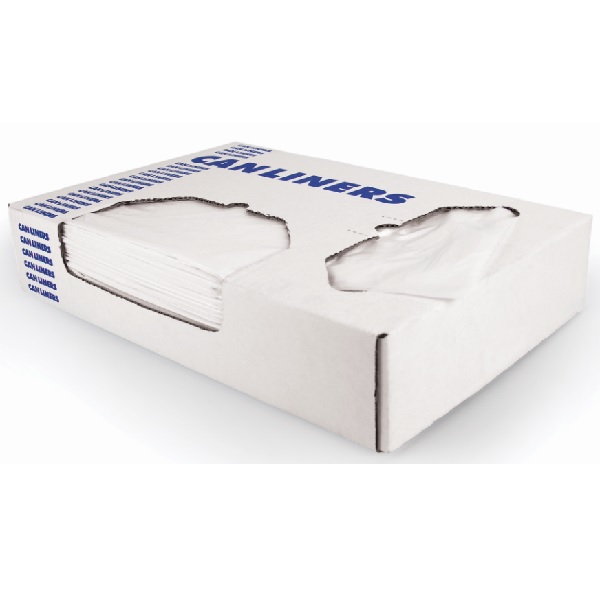 Can Liner Coreless Roll 0.75-Mil Pe 33X39 White - Trash Liners/Bags